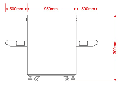 LD-6550C通道式X光安檢機尺寸